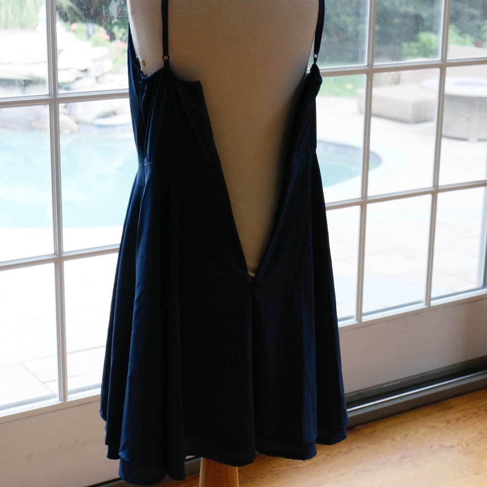 Slate Blue Skater Mini Dress Women's Small - Picture 3 of 8